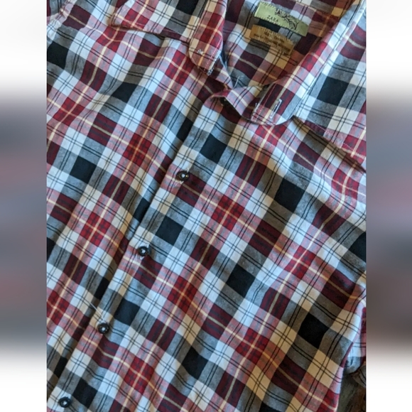 Zara Men’s Textured Long Sleeve Shirt Multicolor Plaid Print Stripes Size XL. - Picture 5 of 13